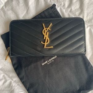 Yves Saint Laurent zip wallet